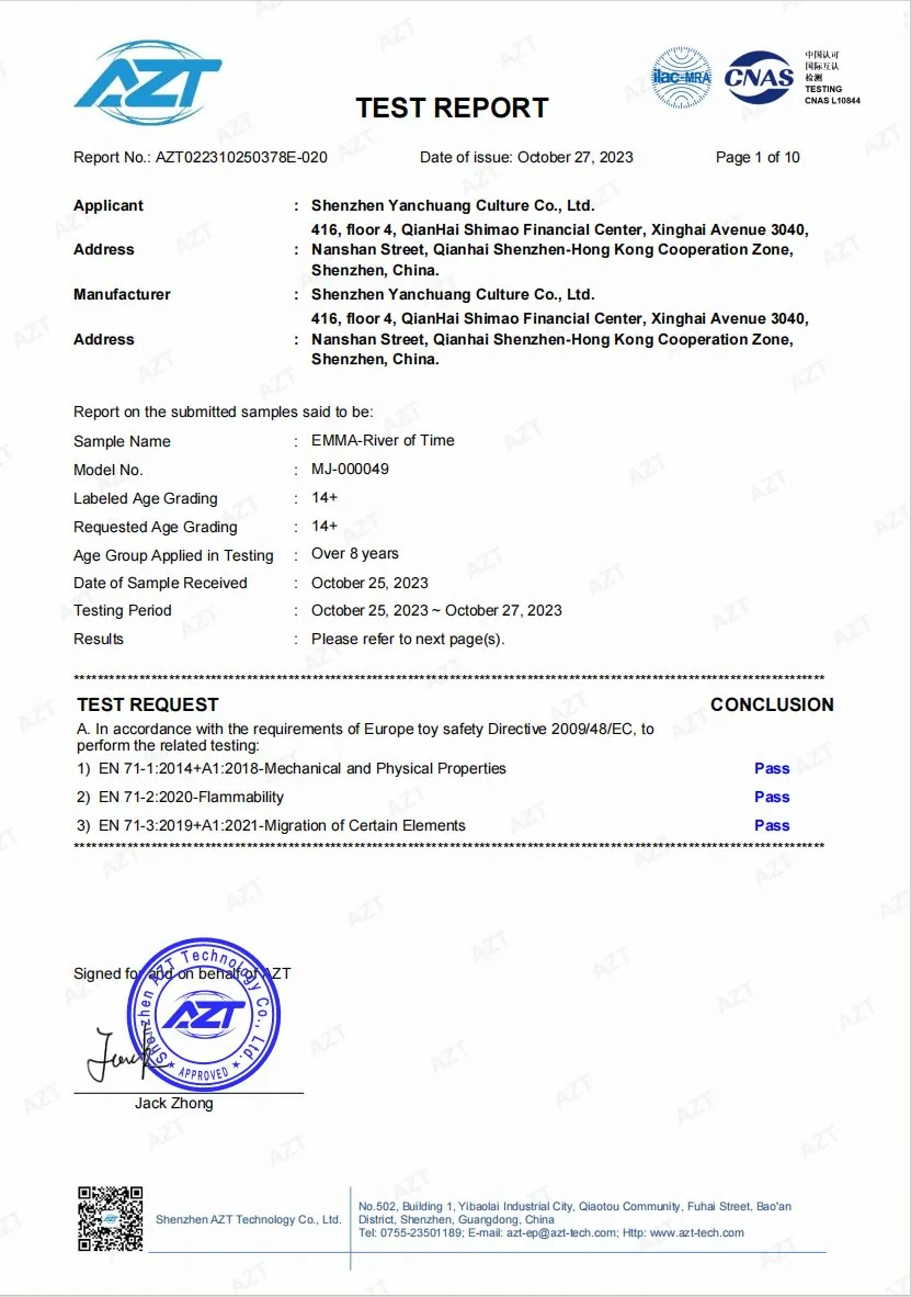 Emma AZT test report