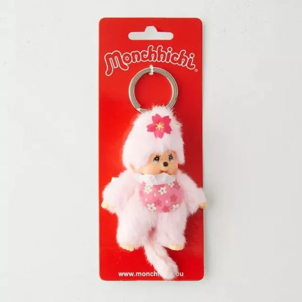 Monchhichi Cherry Blossom Keychain